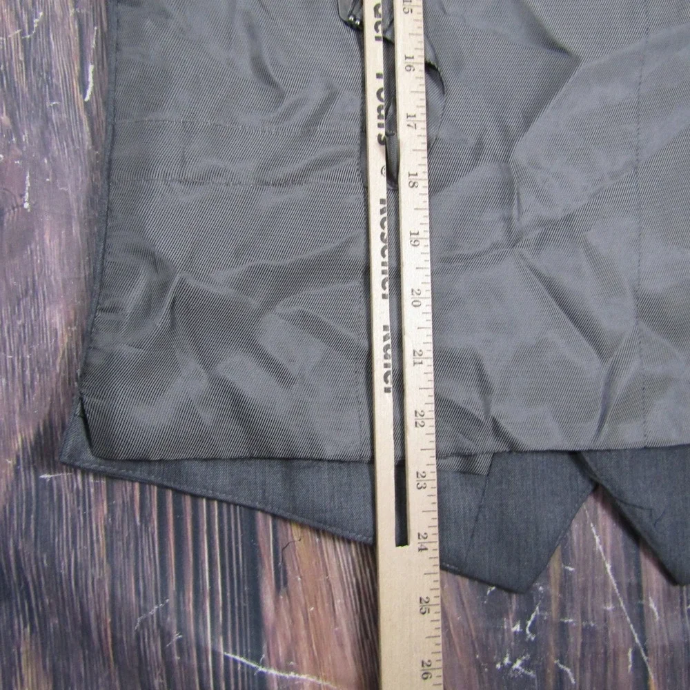 Egara Suit Vest Mens Size S Gray 100% Wool Slim Fit Formal Waistcoat 3 Piece